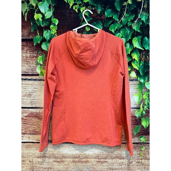 Mammut Full Zip Dri Fit Hoodie Light Jacket Orange Pockets SAMPLE Women's Small - Picture 5 of 7